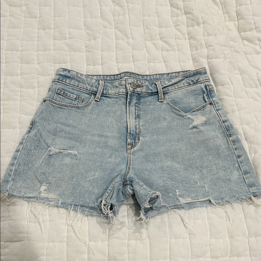 Old Navy Distressed Light Blue Denim Shorts